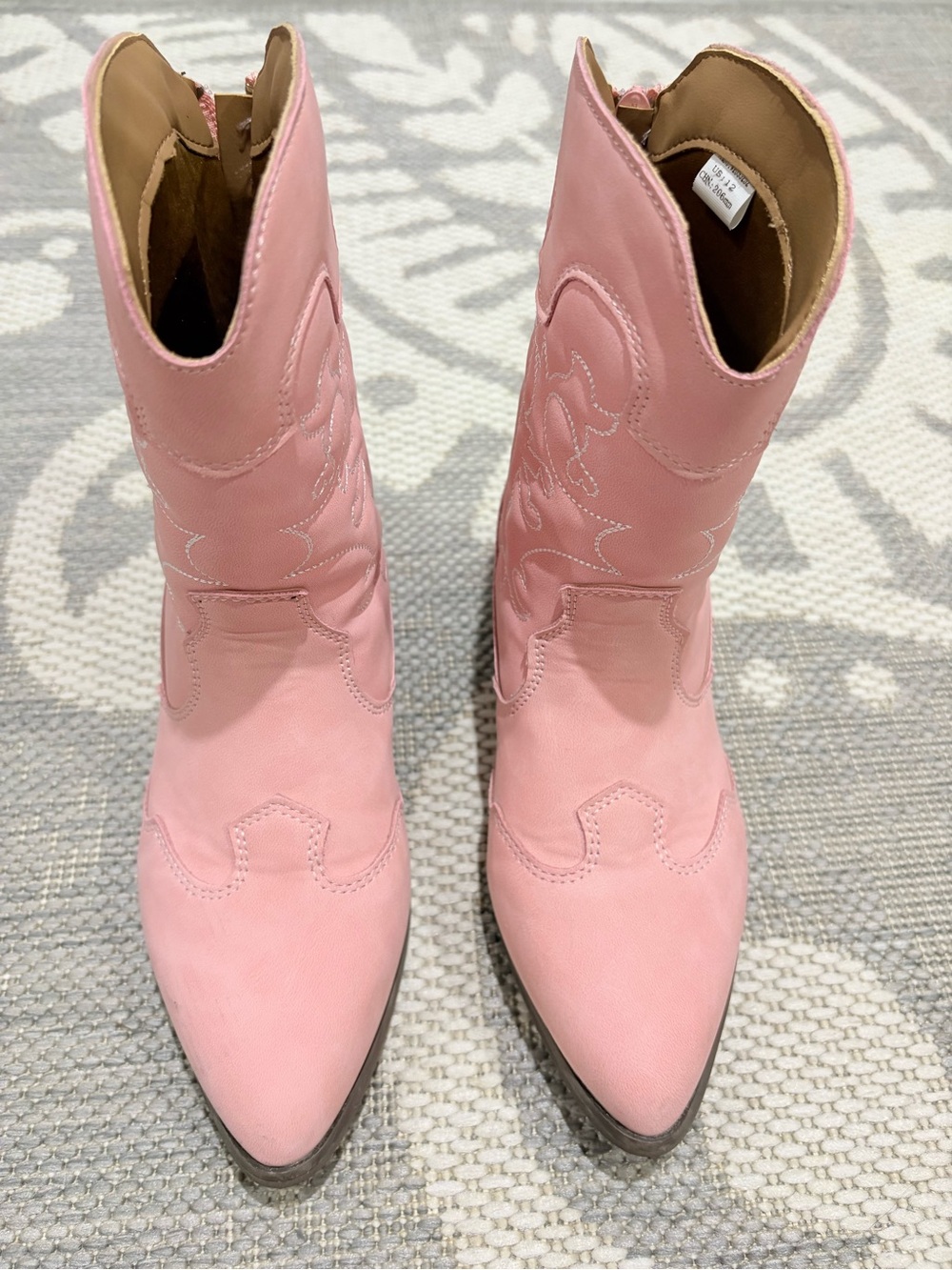 Women’s Pink Western Ankle Boots
